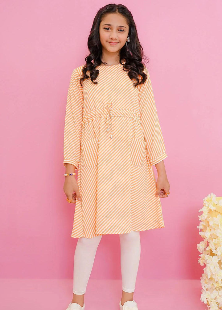 Ochre Georgette Western Top for Girls -  OWT-607