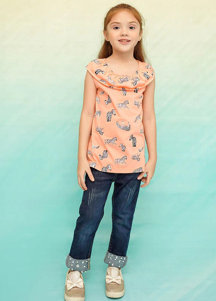 Ochre Cotton Casual T-Shirts for Girls -  OGK-161