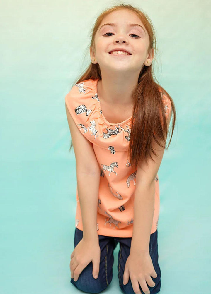 Ochre Cotton Casual T-Shirts for Girls -  OGK-161