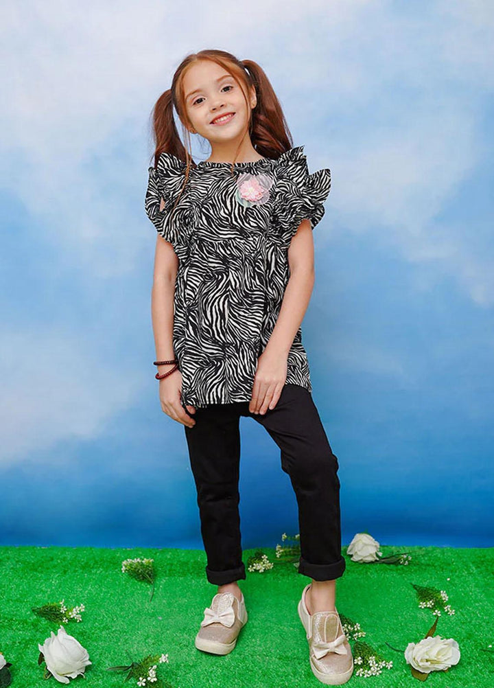 Ochre   Top for Girls -  OWT 438 BLACK