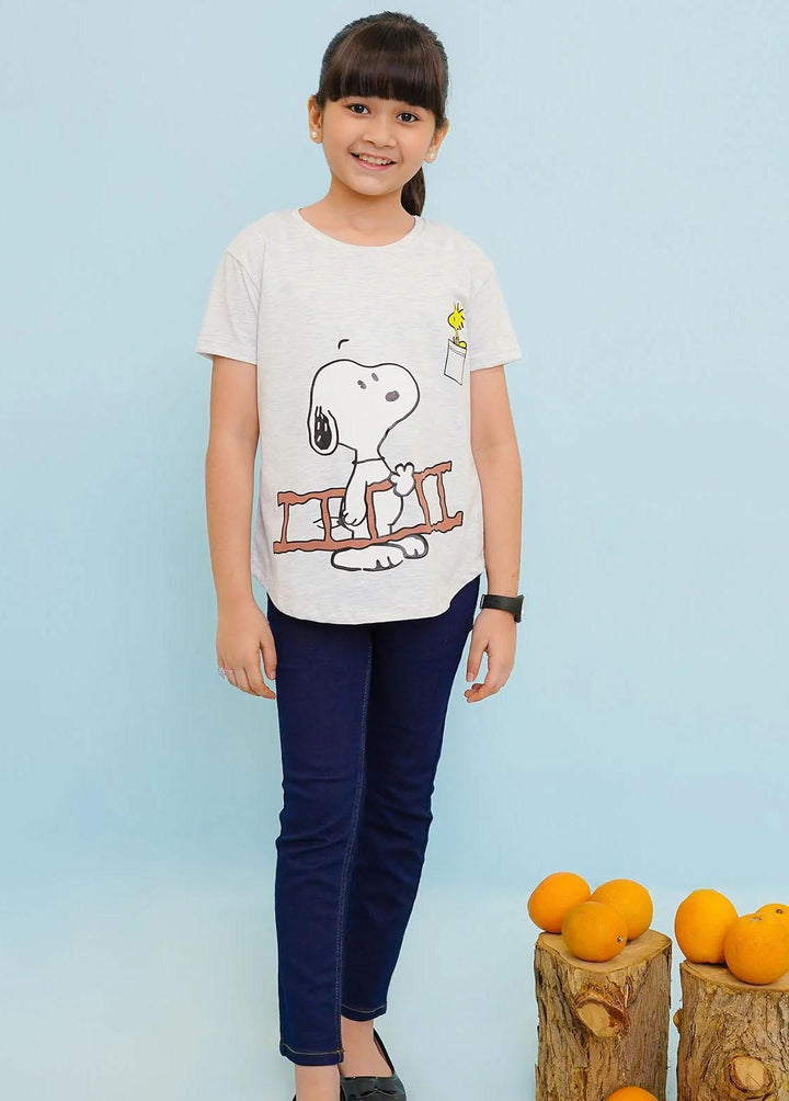 Ochre Jersey Fancy T-Shirts for Girls -  OGK-297