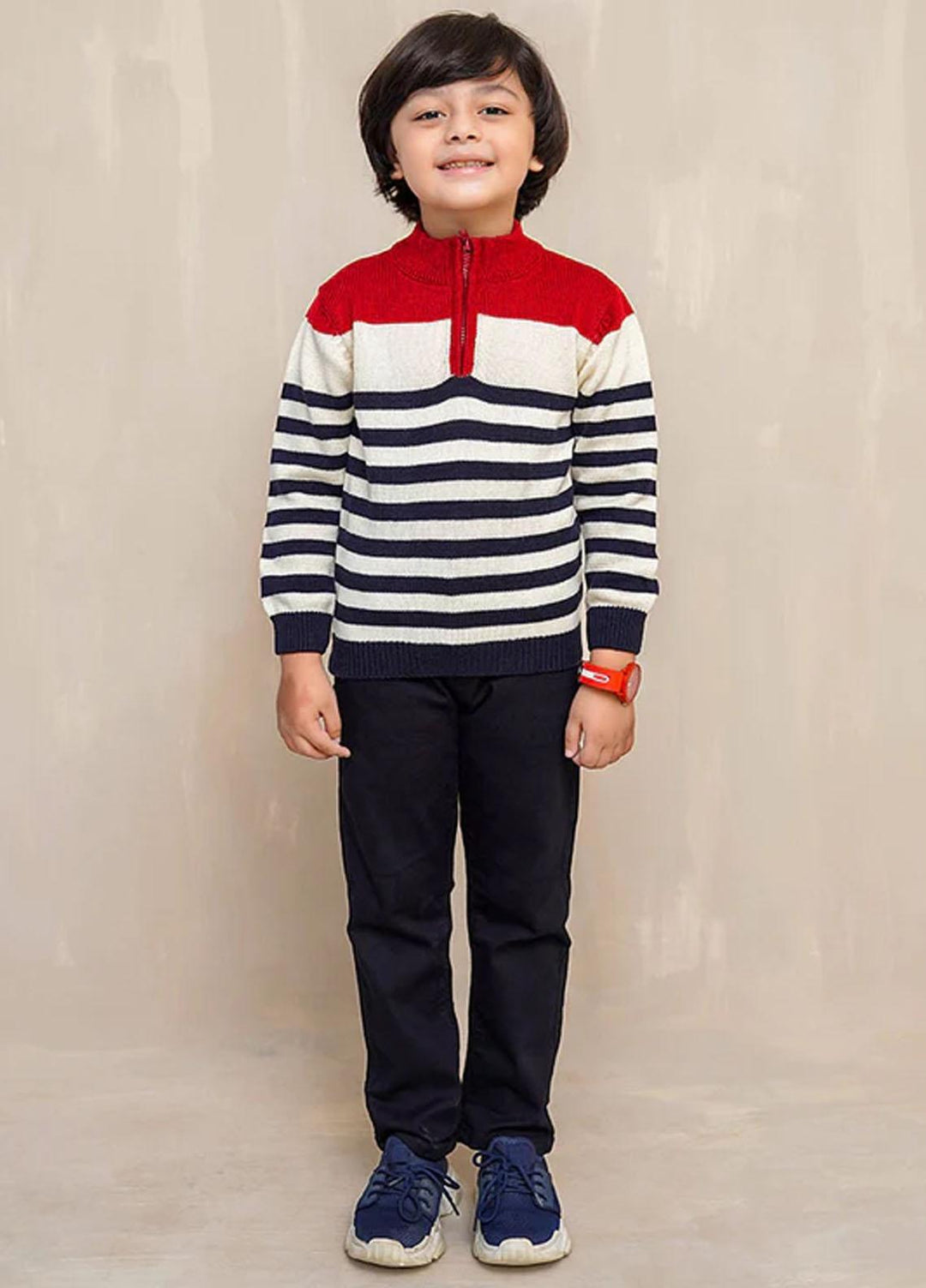 Ochre Viscose Fancy Sweater for Boys - OWSB 07