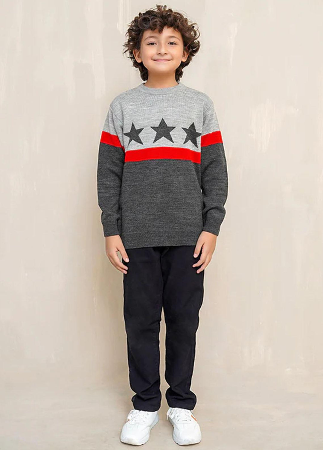 Ochre Viscose Fancy Sweater for Boys - OWSB 08