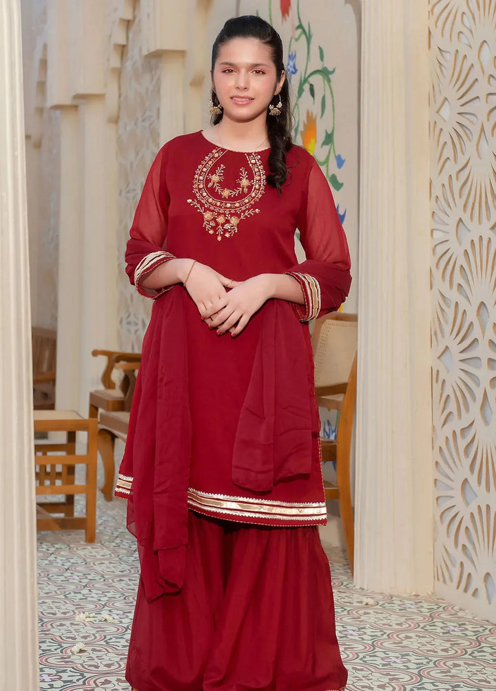 Ochre Girls Pret Chiffon 3 Piece Suit AC-64