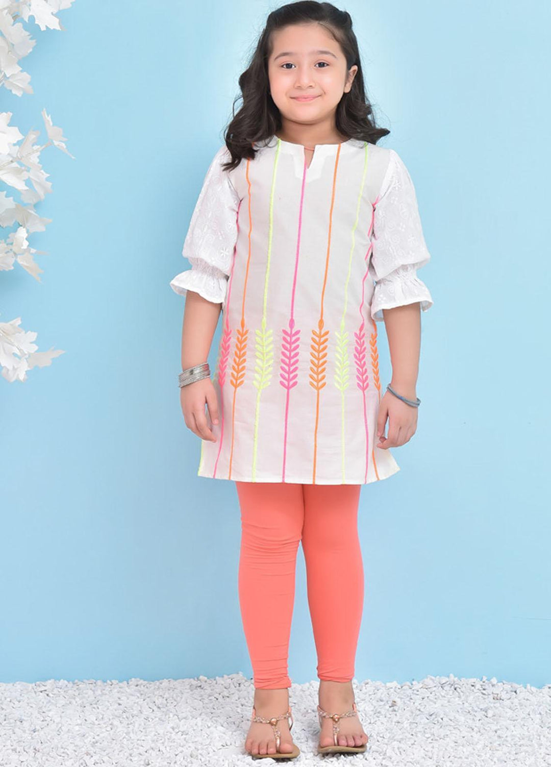 Ochre Chicken Girls Top - OFK-794 Lime Yellow