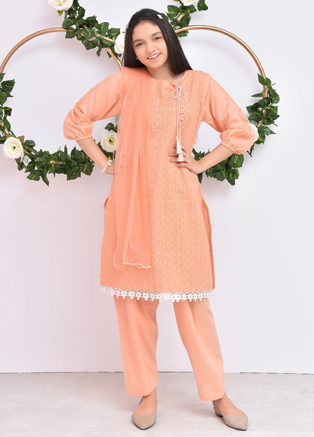 Ochre Chicken Girls 3 Piece - OFK-797 Peach