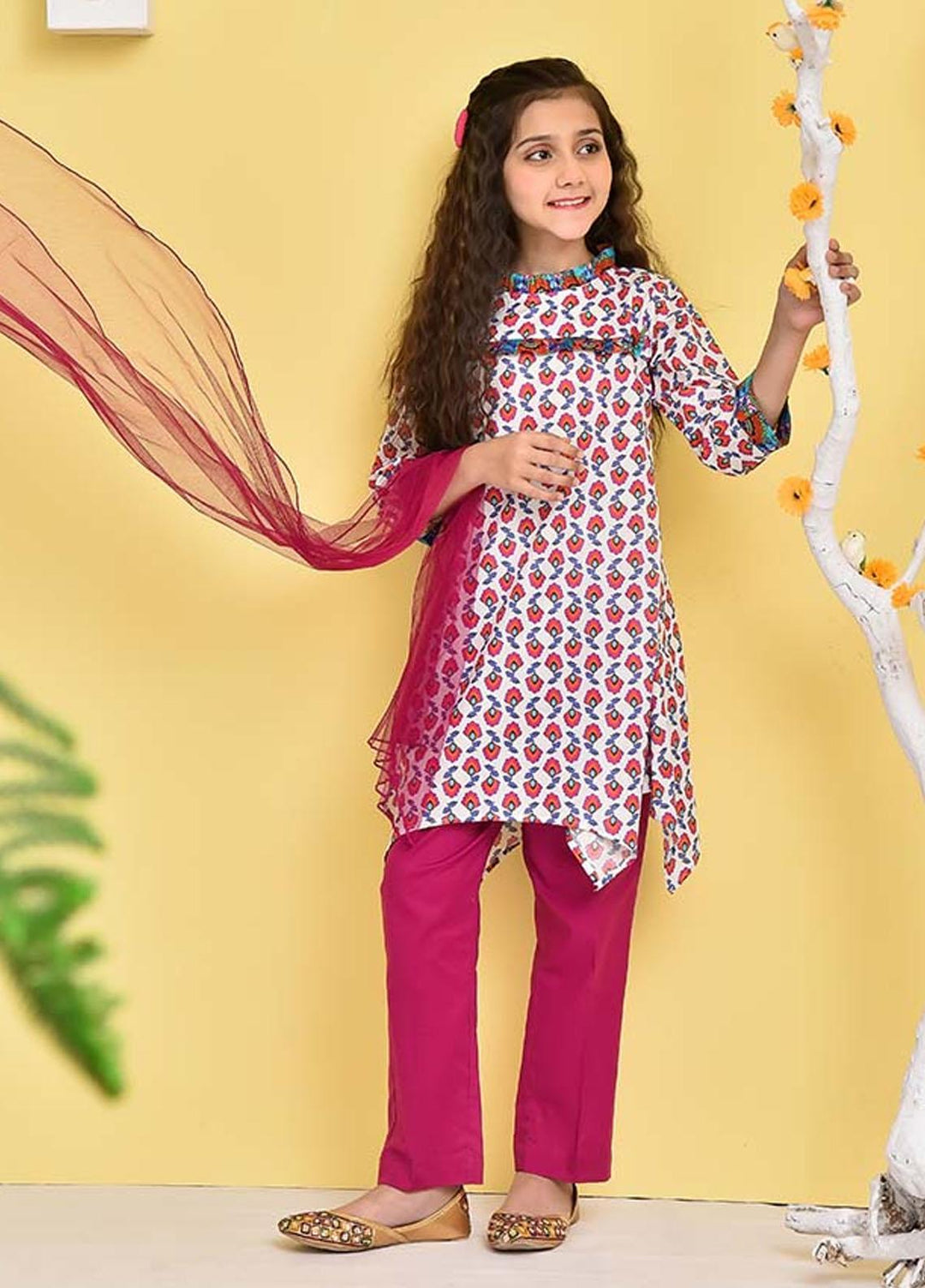 Ochre Lawn Girls 3 Piece - OPL-102 White OL-16220