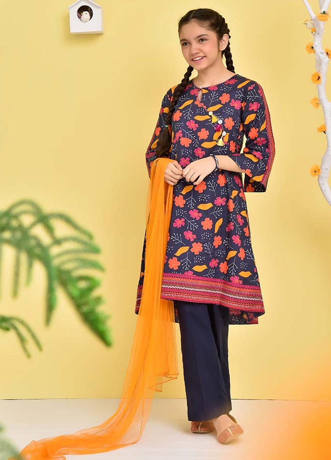 Ochre Lawn 3 Piece for Girls - OPL-122 Printed OL-16436