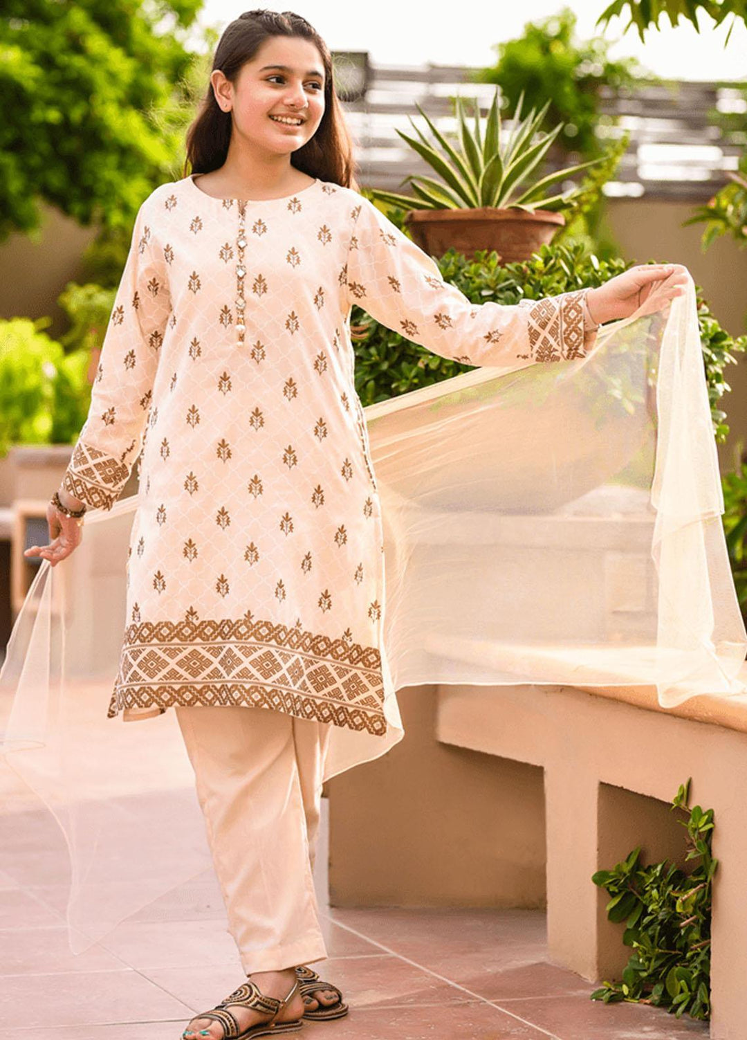 Ochre Girls 2 Piece - OFK-716 Beige OL-14224