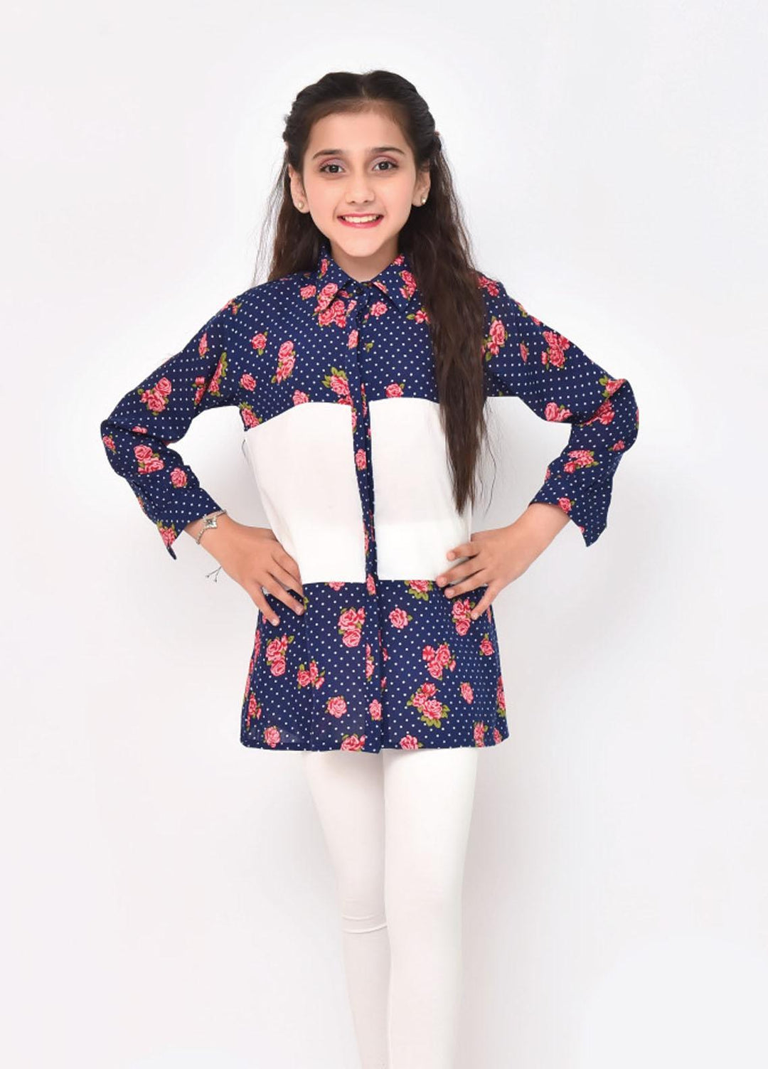 Ochre Linen Top for Girls - OWT-412 OL-16851