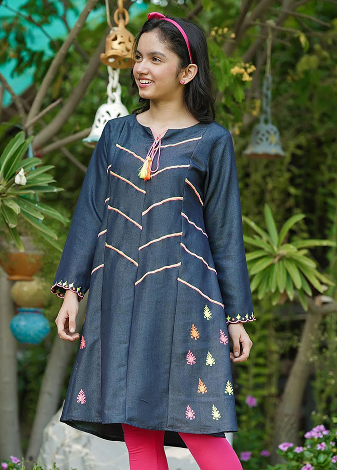 Ochre Girls Top - OFK-814 Black