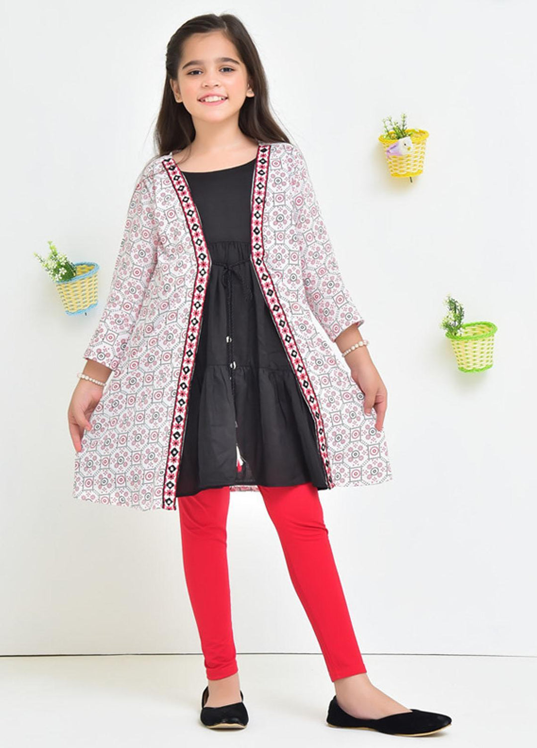 Ochre Girls Top - OFK-744 White OL-16804