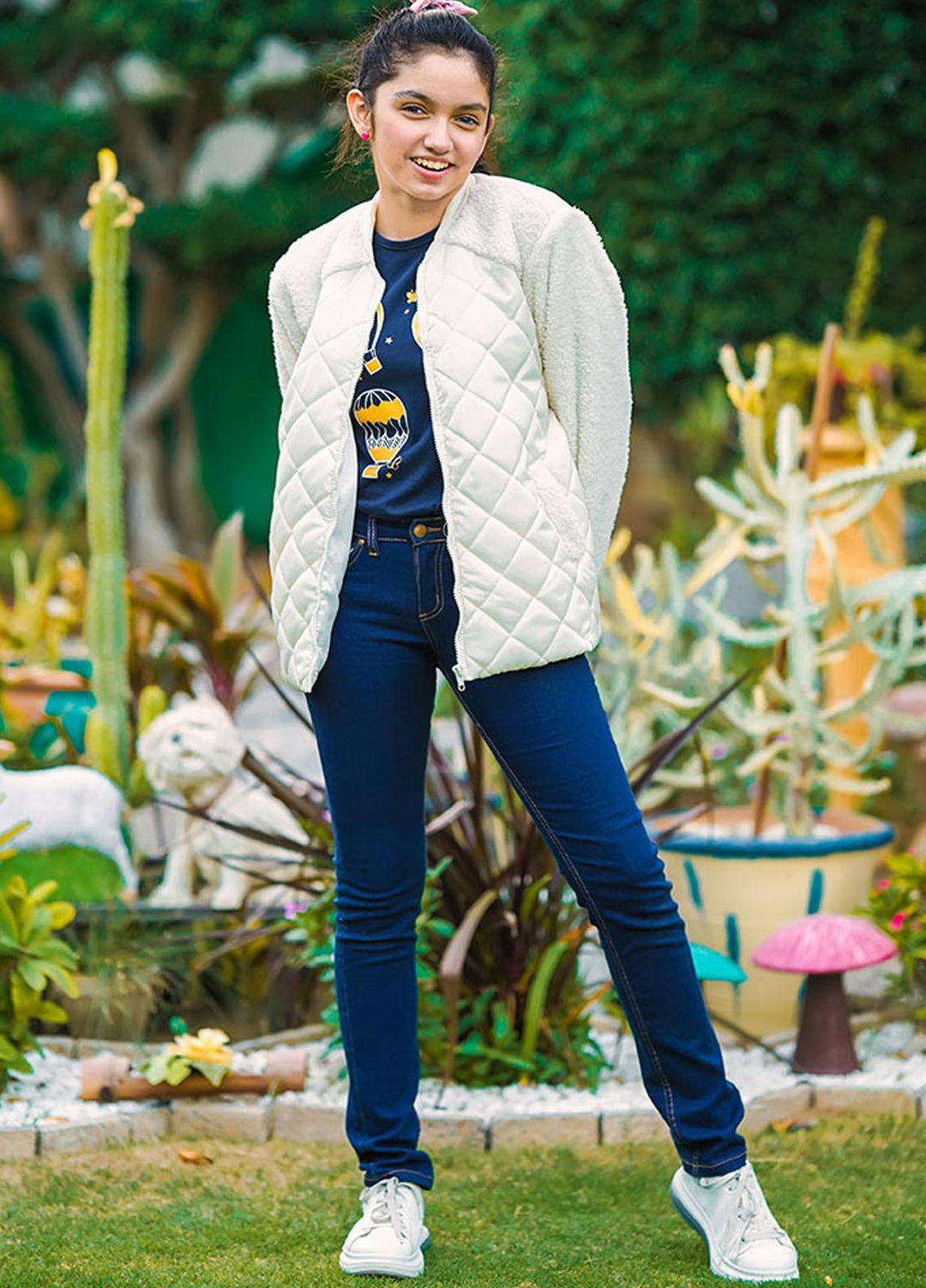 Ochre Girls Jacket - OWJ-05 Off White