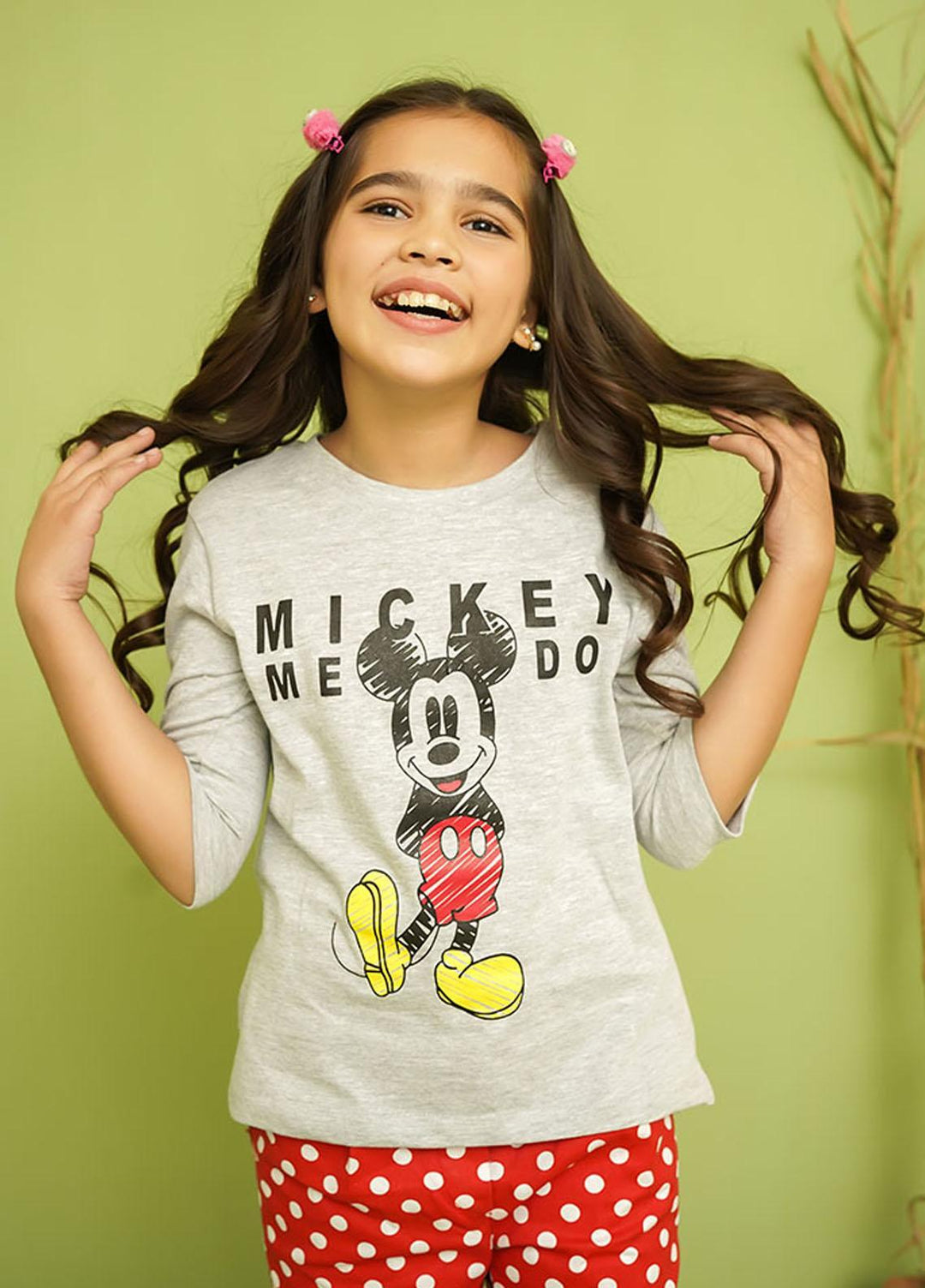 Ochre Cotton Girls T-Shirt - OGK-105 Heather Grey
