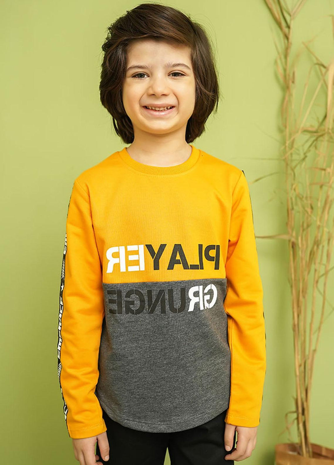 Ochre Terry Boys T-Shirt - OKB-104 Mustard