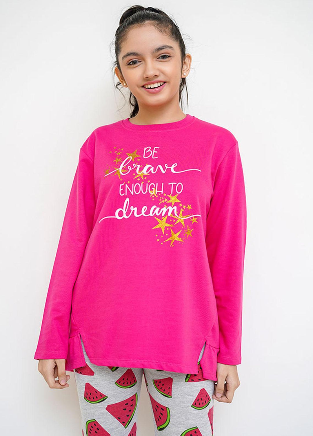 Ochre Cotton Girls T-Shirt - OGK-137 Candy Pink
