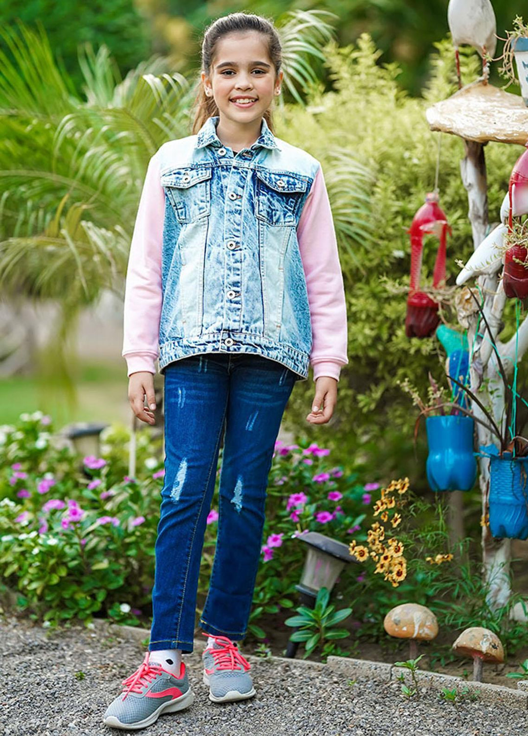 Ochre Denim Jacket for Girls - OWJ-11 Light Blue