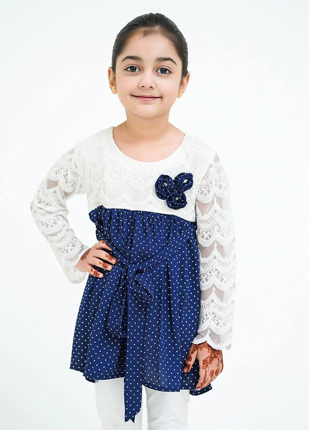 Ochre Net Top for Girls - OWT 452