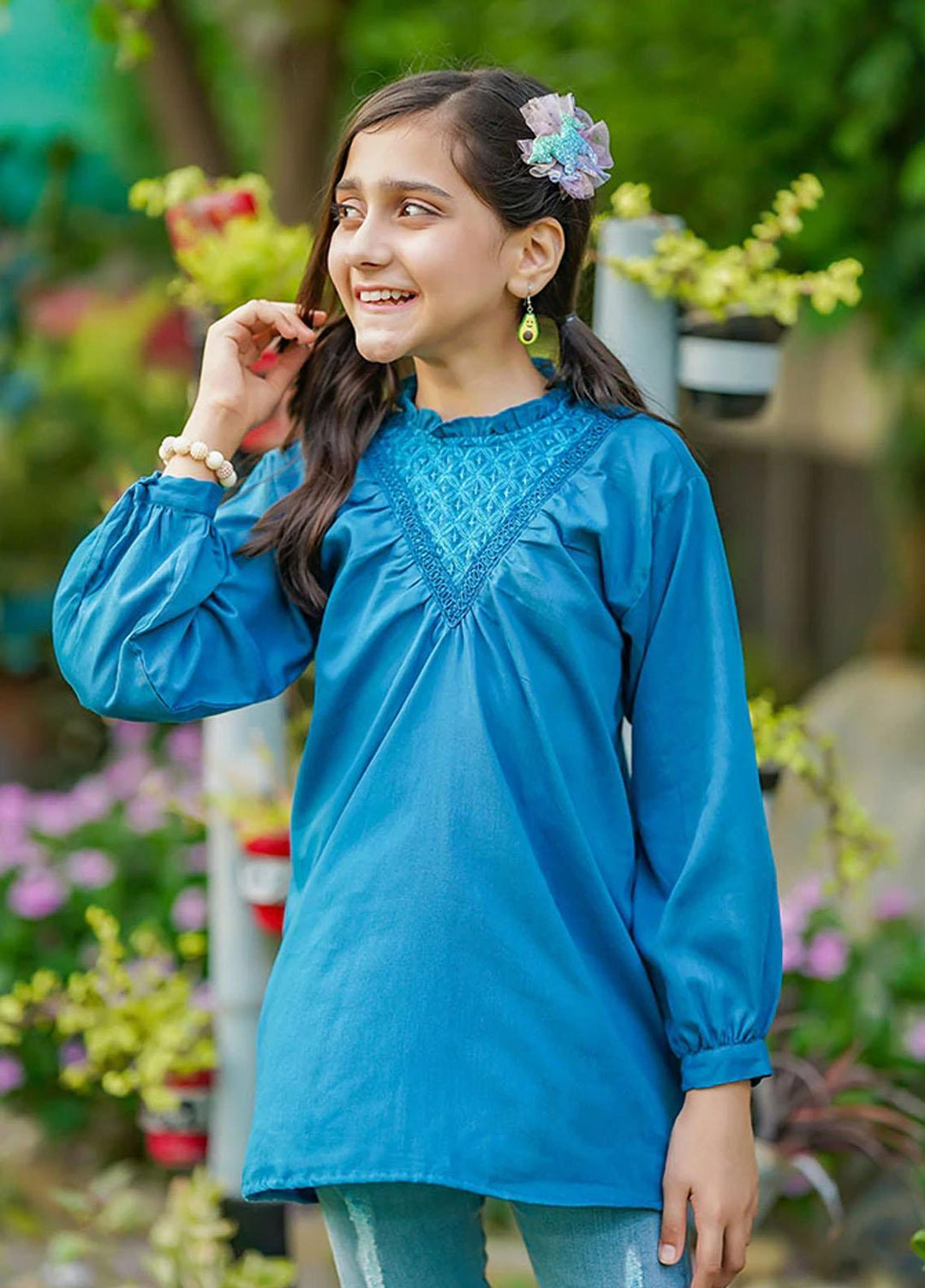 Ochre Cotton Girls Top - OWT 482