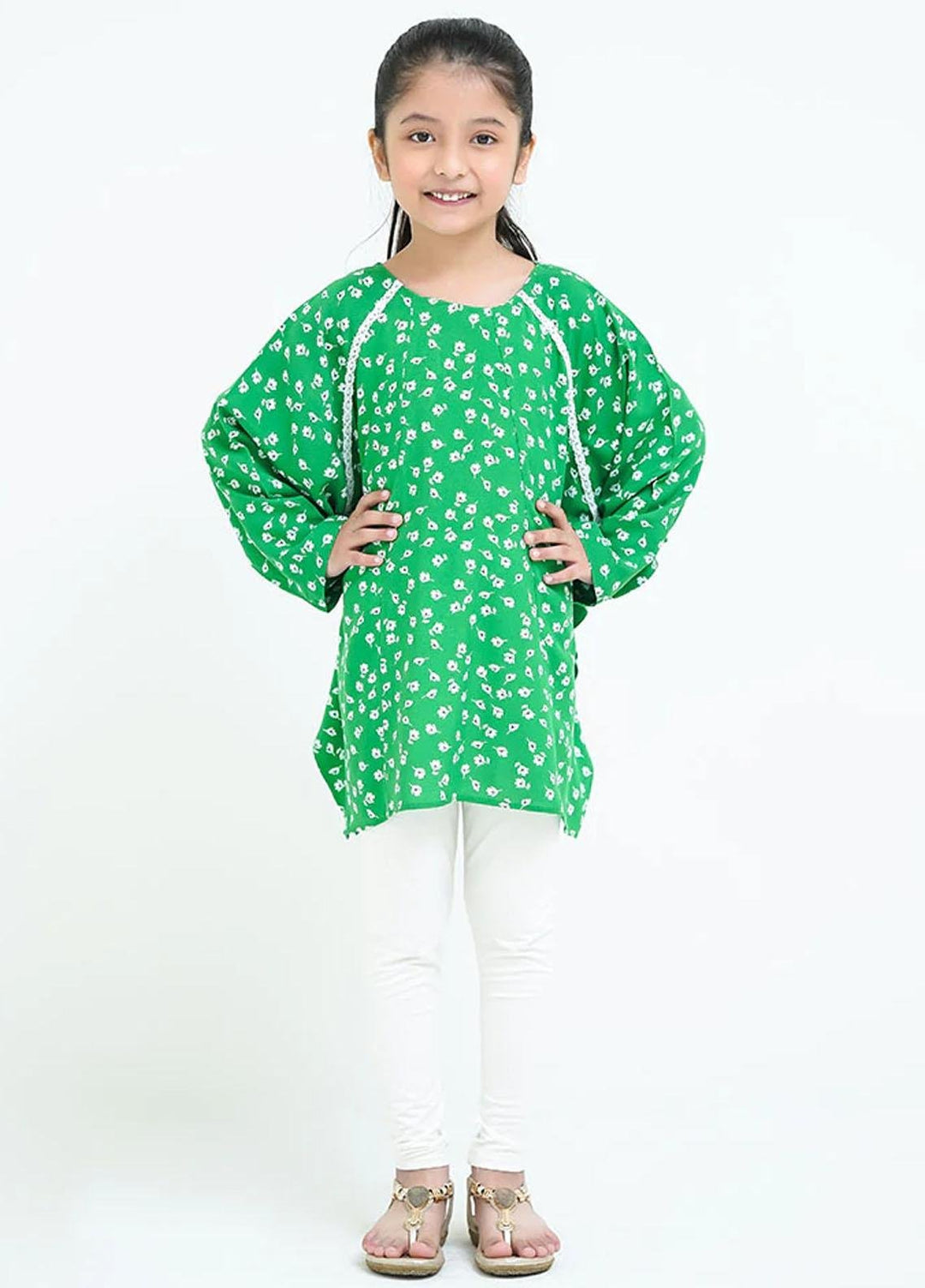 Ochre Linen Top for Girls - OWT 489