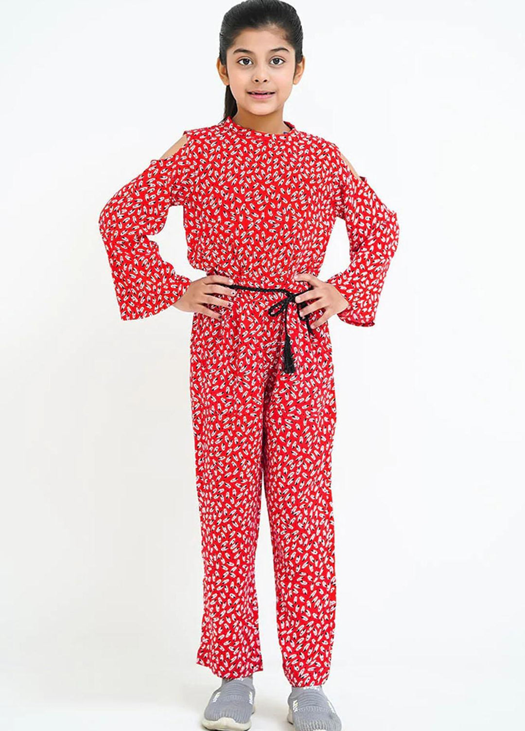 Ochre Linen Jump suit for Girls - OWT 495