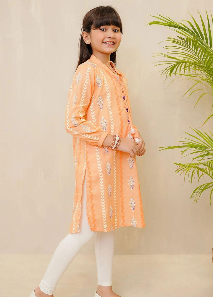 Ochre Cotton Casual Kurti for Girls -  OFK-PRC-21
