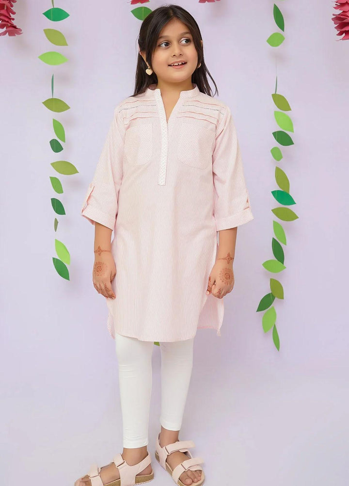 Ochre Cotton Printed Kurti for Girls -  OFK-PRC-32