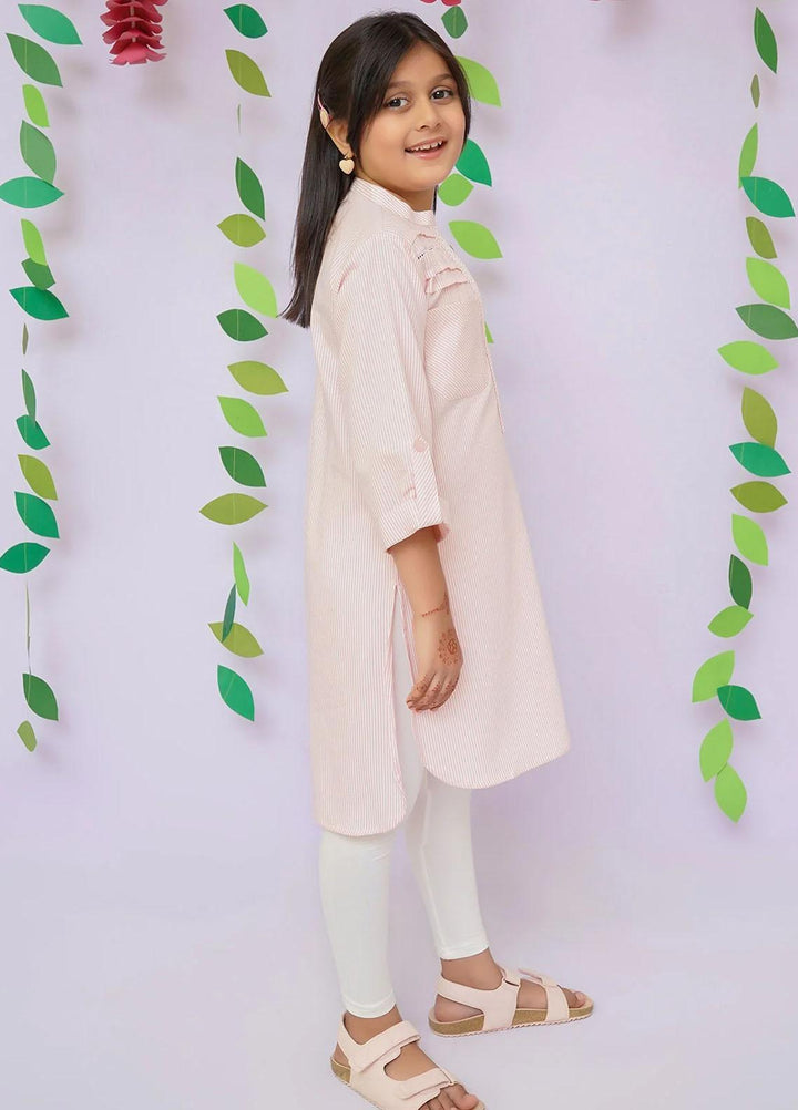 Ochre Cotton Printed Kurti for Girls -  OFK-PRC-32