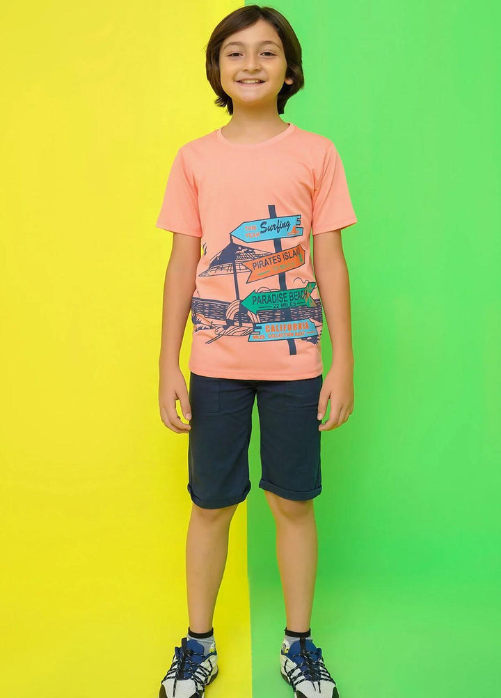 Ochre Jersey Casual T-Shirts for Boys -  OKB-299