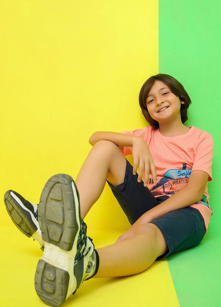 Ochre Jersey Casual T-Shirts for Boys -  OKB-299