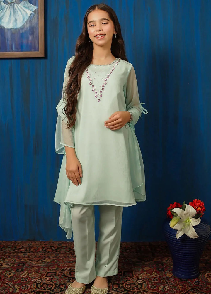 Ochre Pret Casual Chiffon 3 Piece Suit For Girls OFW-AC-55