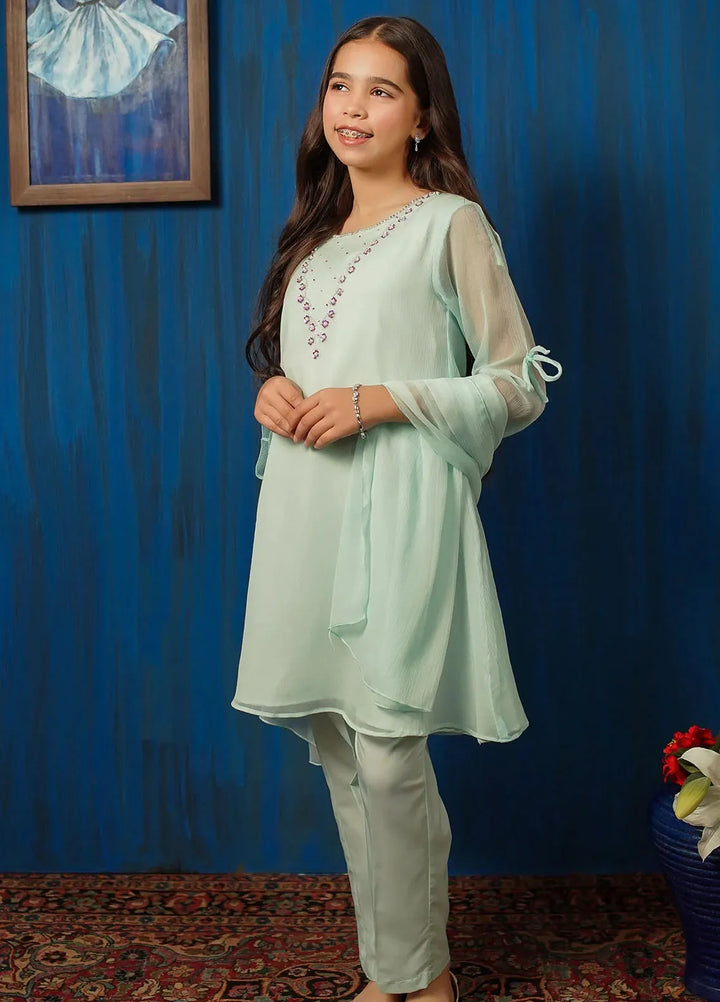 Ochre Pret Casual Chiffon 3 Piece Suit For Girls OFW-AC-55