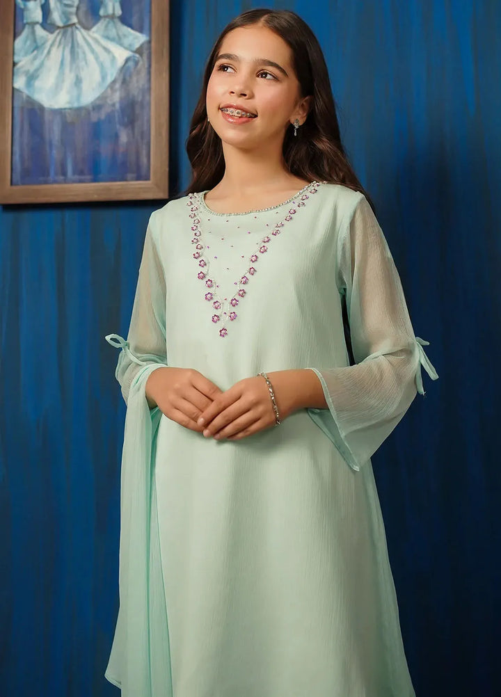 Ochre Pret Casual Chiffon 3 Piece Suit For Girls OFW-AC-55