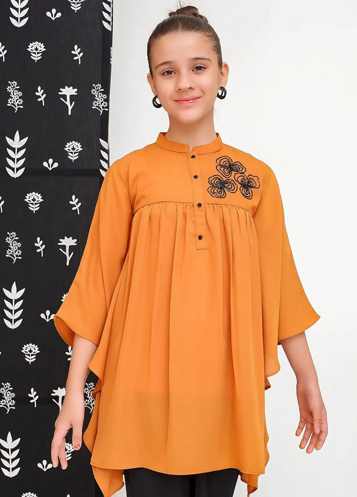 Ochre Pret Casual Georgette 2 Piece Suit For Girls OFW-FC-19