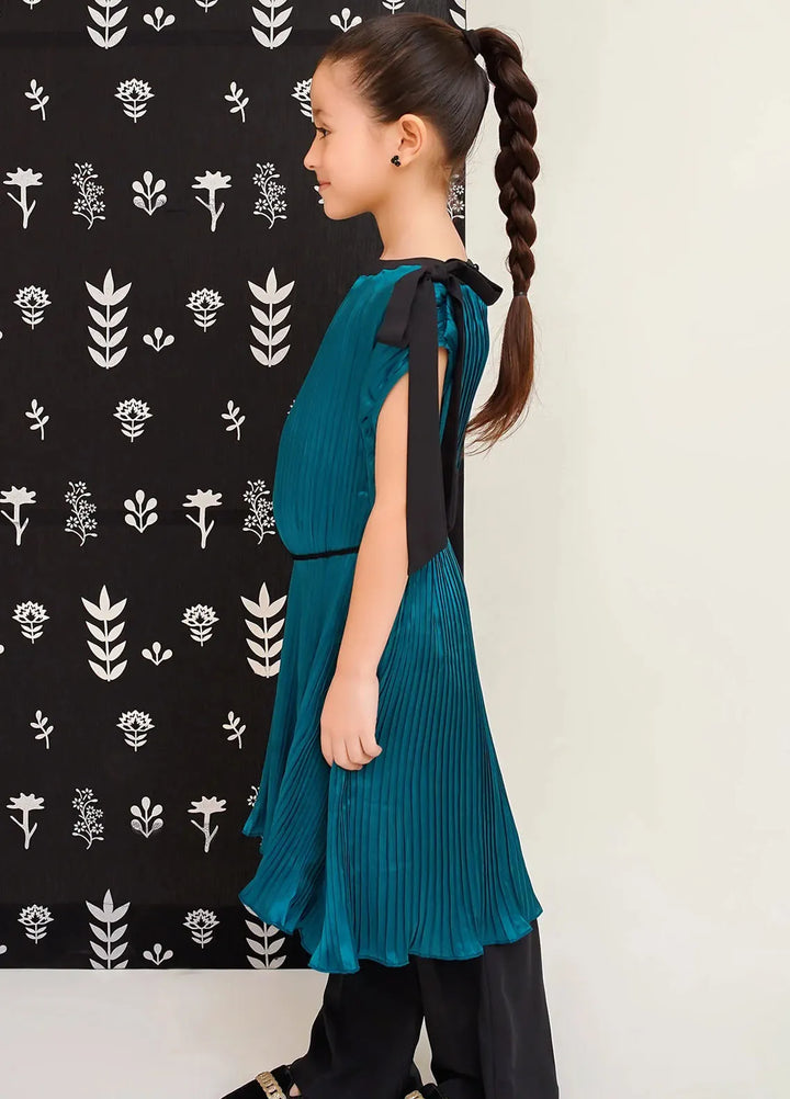 Ochre Pret Casual Silk 2 Piece Suit For Girls OFW-FC-23