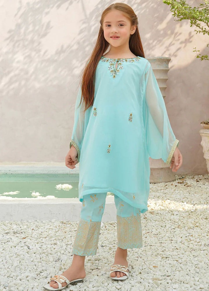 Ochre Pret Eastern Chiffon 2 Piece Suit OFW-AC-22