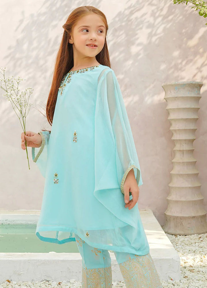 Ochre Pret Eastern Chiffon 2 Piece Suit OFW-AC-22