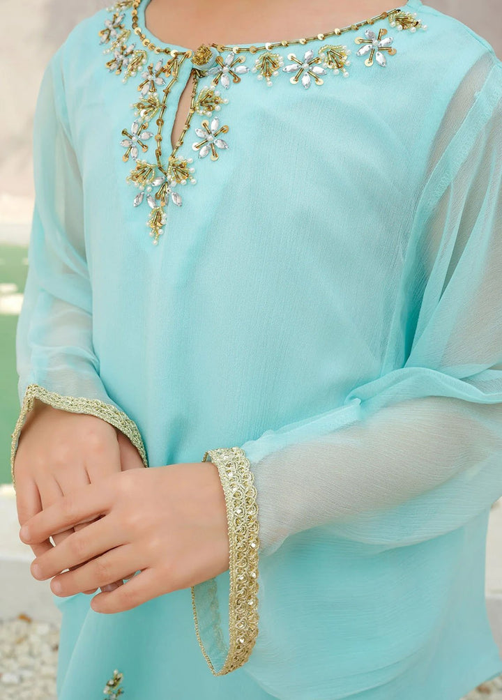 Ochre Pret Eastern Chiffon 2 Piece Suit OFW-AC-22