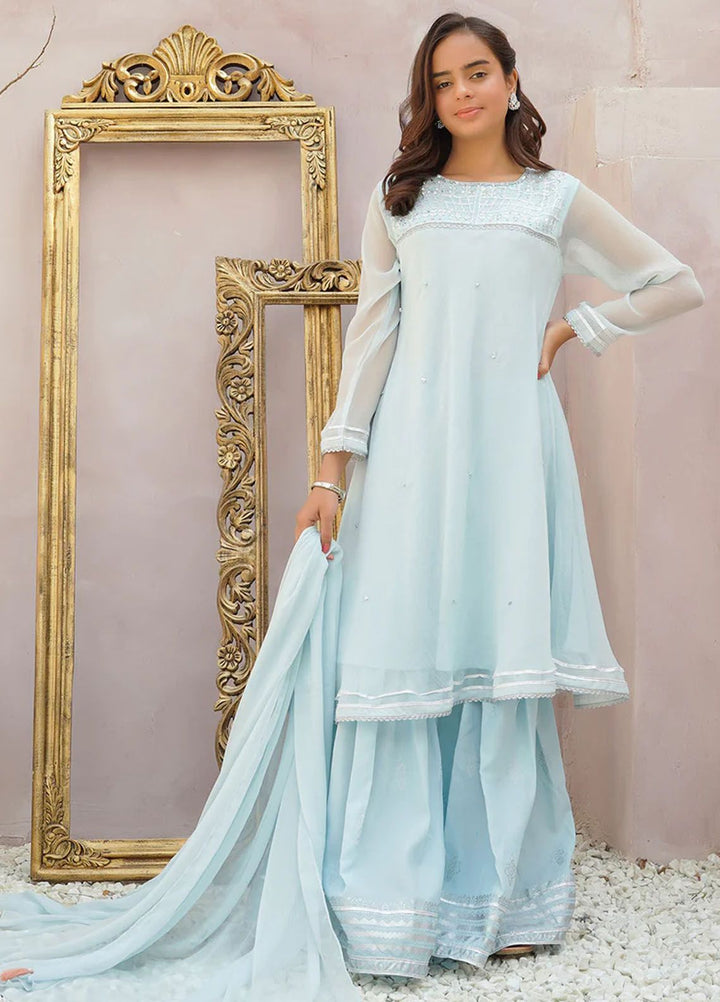 Ochre Pret Eastern Chiffon 3 Piece Suit OFW-AC-40