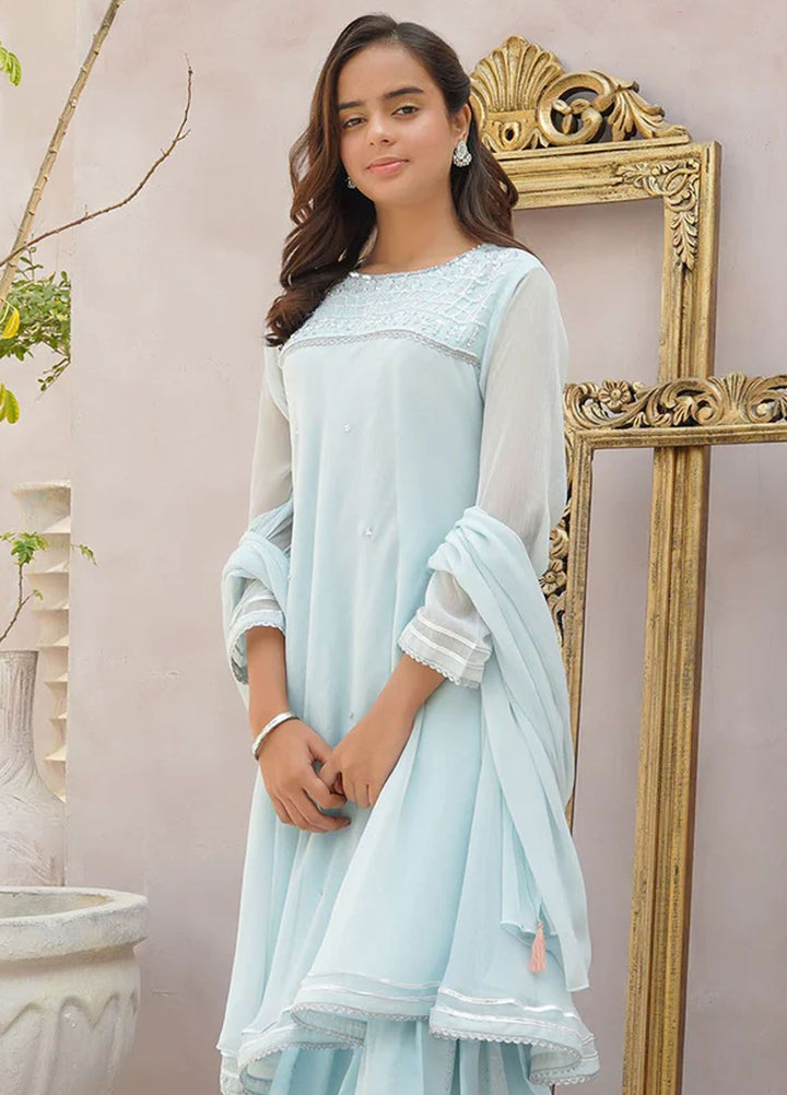 Ochre Pret Eastern Chiffon 3 Piece Suit OFW-AC-40