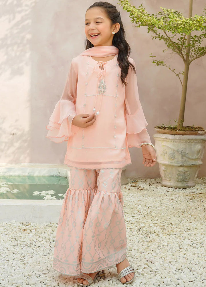 Ochre Pret Eastern Chiffon 3 Piece Suit OFW-AC-50