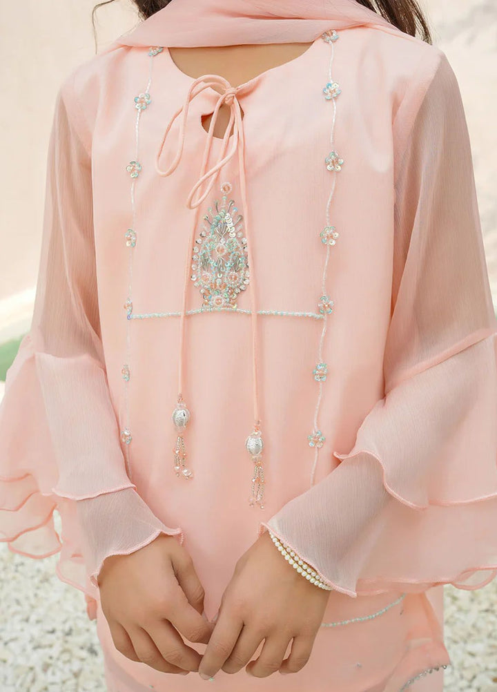 Ochre Pret Eastern Chiffon 3 Piece Suit OFW-AC-50