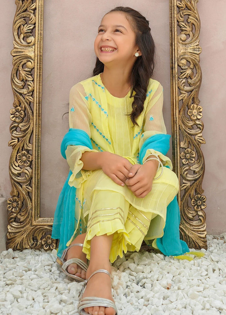 Ochre Pret Eastern Chiffon 3 Piece Suit OFW-EM-18