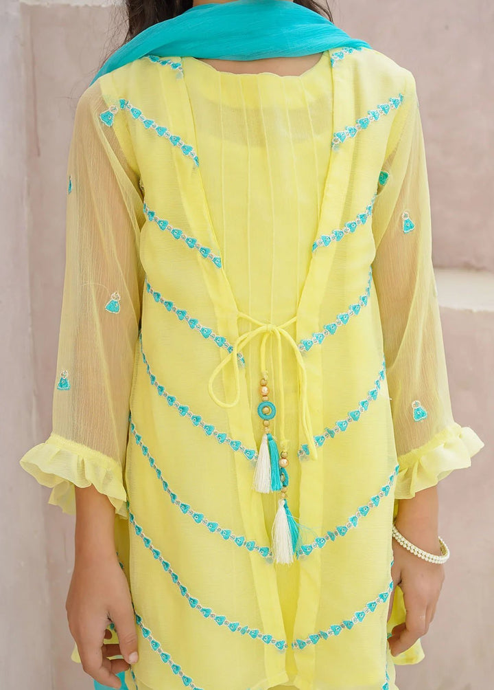 Ochre Pret Eastern Chiffon 3 Piece Suit OFW-EM-18