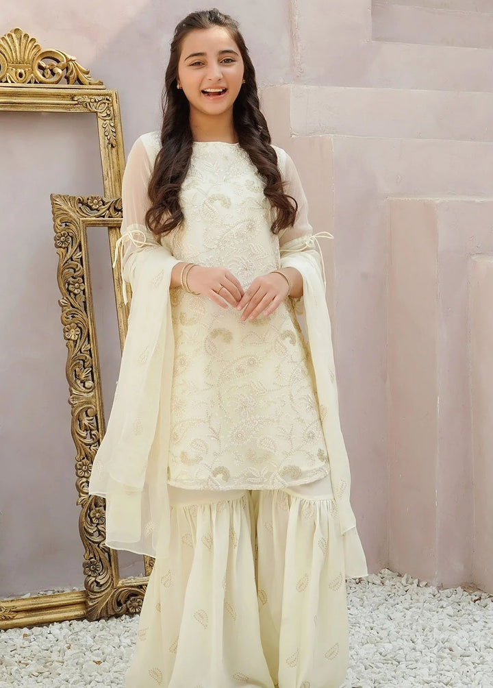 Ochre Pret Eastern Chiffon 3 Piece Suit OFW-EM-23