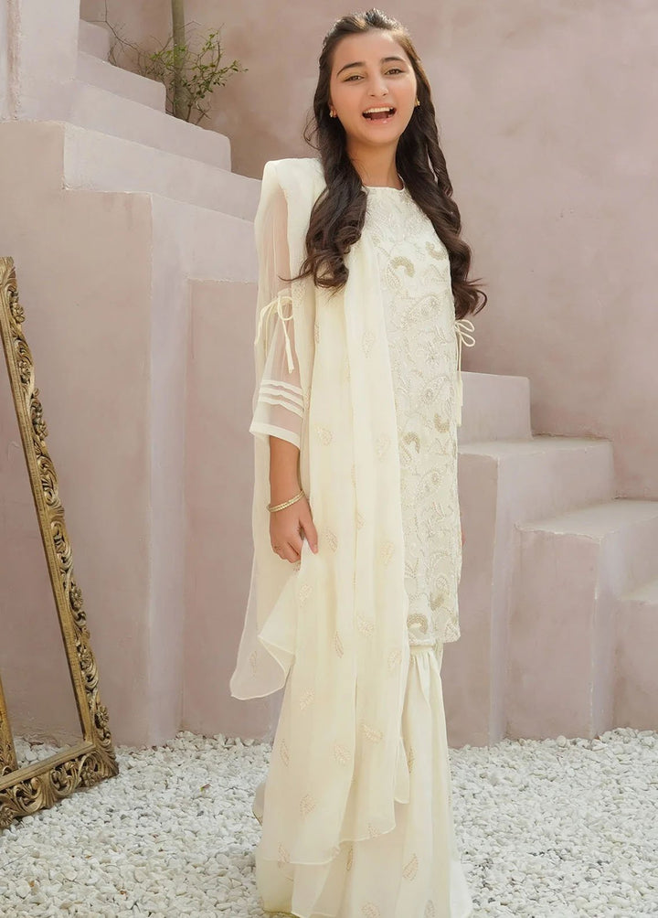 Ochre Pret Eastern Chiffon 3 Piece Suit OFW-EM-23