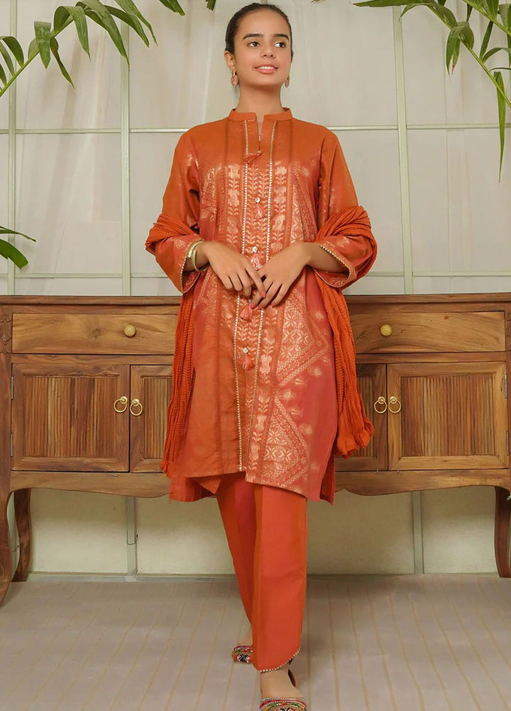 Ochre Pret Eastern Cotton 3 Piece Suit OFW-JB-25
