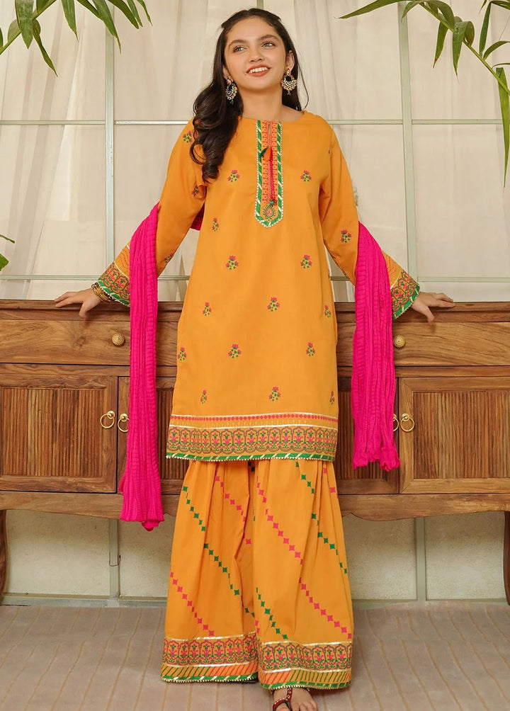 Ochre Pret Eastern Cotton 3 Piece Suit OFW-RJ-06