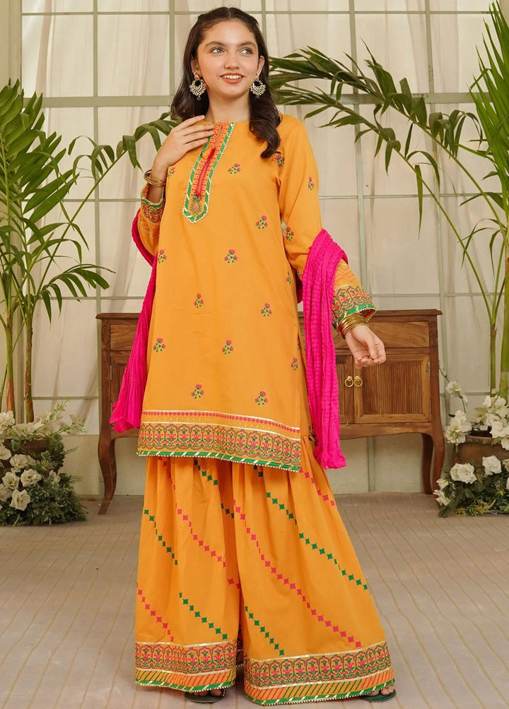Ochre Pret Eastern Cotton 3 Piece Suit OFW-RJ-06