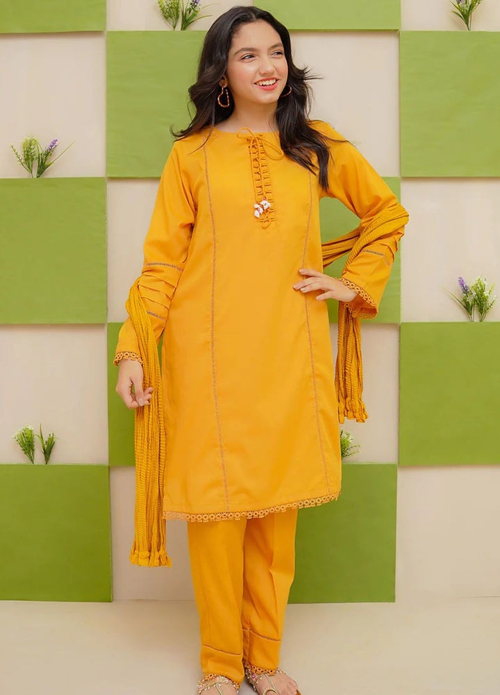 Ochre Pret Eastern Cotton 3 Piece Suit OFW-SC-19